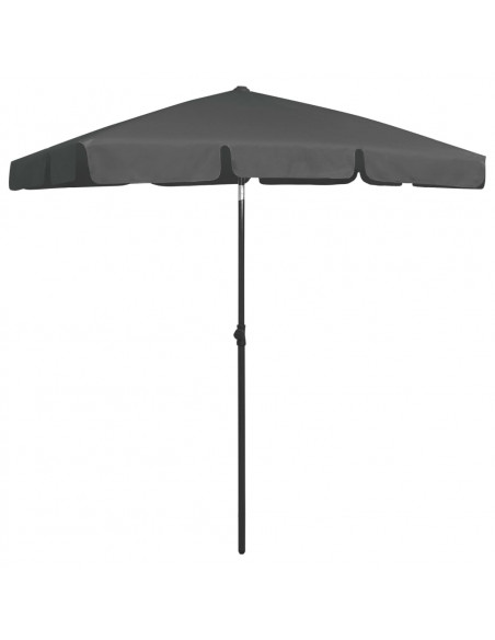Ombrellone da Spiaggia Antracite 180x120 cm