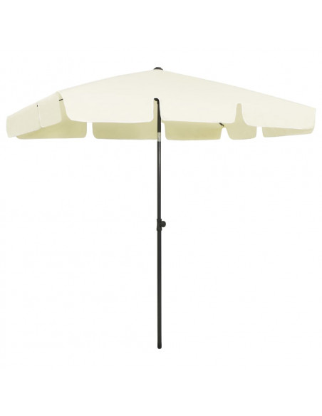 Ombrellone da Spiaggia Giallo Sabbia 200x125 cm