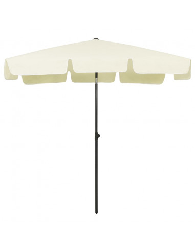 Ombrellone da Spiaggia Giallo Sabbia 200x125 cm