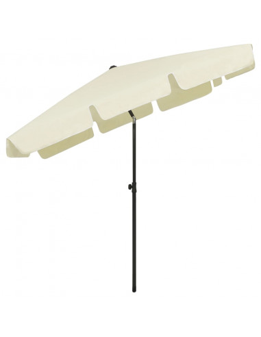 Ombrellone da Spiaggia Giallo Sabbia 200x125 cm