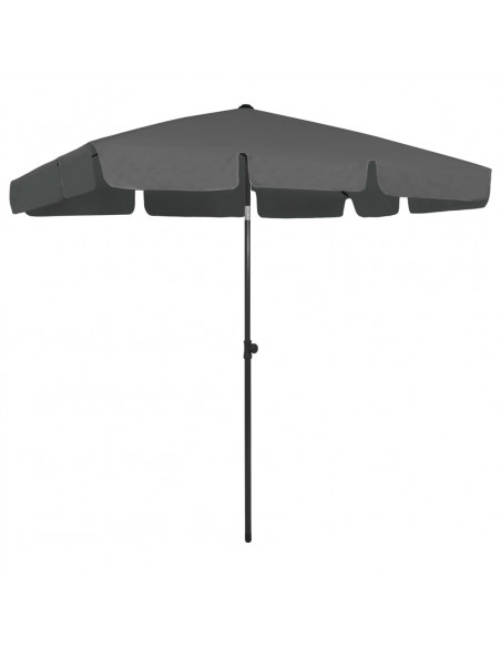 Ombrellone da Spiaggia Antracite 200x125 cm