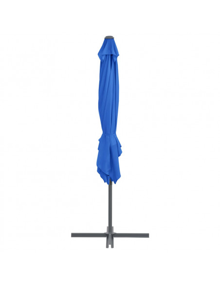 Ombrellone a Sbalzo con Palo in Acciaio 250x250 cm Azzurro
