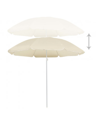 Ombrellone da Esterni con Palo in Acciaio 180 cm Sabbia