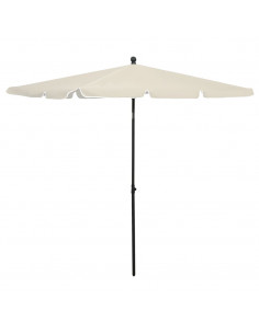 Ombrellone da Giardino con Palo 210x140 cm Sabbia 2