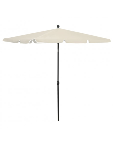 Ombrellone da Giardino con Palo 210x140 cm Sabbia