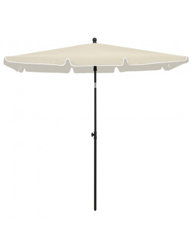 Ombrellone da Giardino con Palo 210x140 cm Sabbia