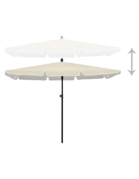 Ombrellone da Giardino con Palo 210x140 cm Sabbia