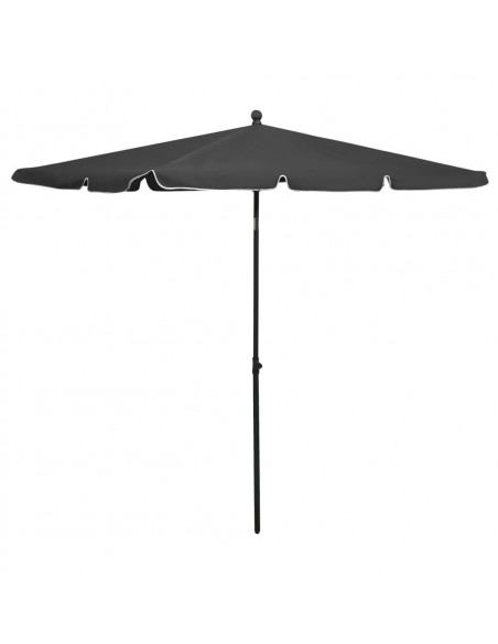 Ombrellone da Giardino con Palo 210x140 cm Antracite