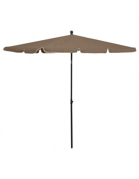 Ombrellone da Giardino con Palo 210x140 cm Tortora