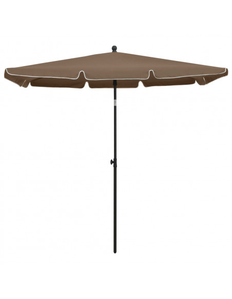 Ombrellone da Giardino con Palo 210x140 cm Tortora