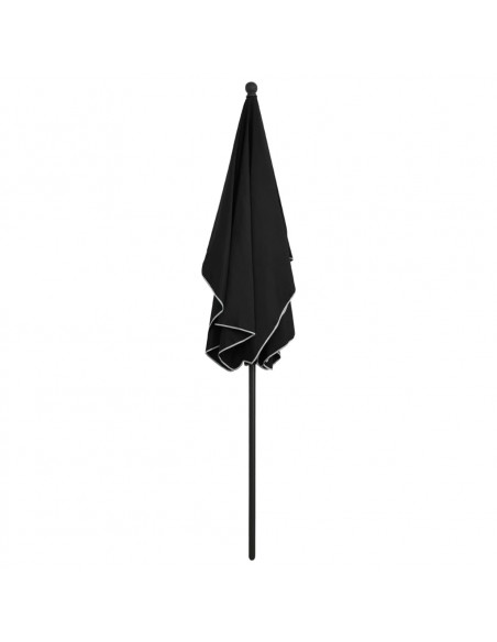 Ombrellone da Giardino con Palo 210x140 cm Nero