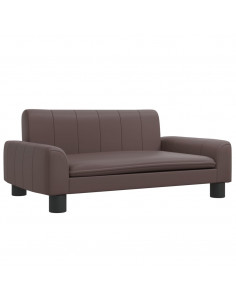 Divano per Bambini Marrone 70x45x30 cm in Similpelle 2