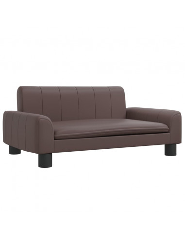 Divano per Bambini Marrone 70x45x30 cm in Similpelle