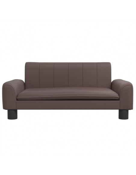 Divano per Bambini Marrone 70x45x30 cm in Similpelle