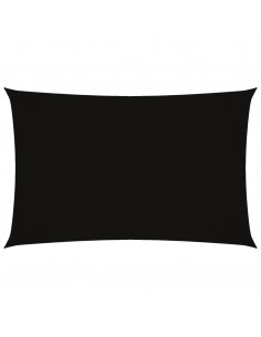 Parasole a Vela Oxford Rettangolare 2x5 m Nero 2