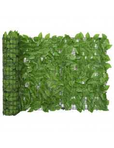 Paravento da Balcone con Foglie Verdi 400x75 cm 2