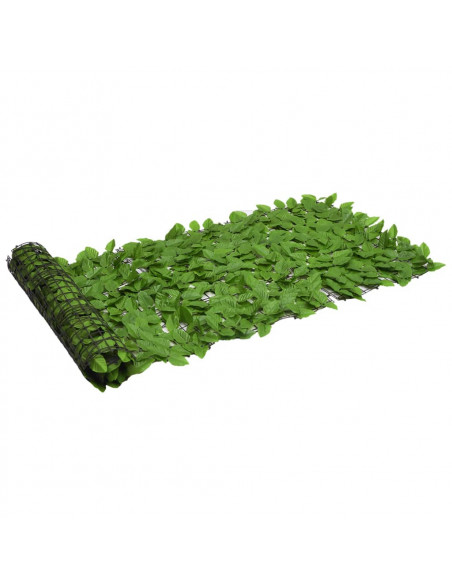 Paravento da Balcone con Foglie Verdi 400x75 cm