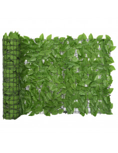 Paravento da Balcone con Foglie Verdi 600x75 cm 2