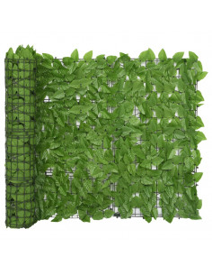 Paravento da Balcone con Foglie Verdi 400x100 cm 2