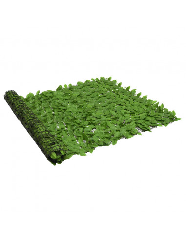 Paravento da Balcone con Foglie Verdi 600x150 cm