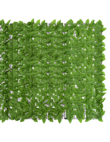 Paravento da Balcone con Foglie Verdi 600x150 cm
