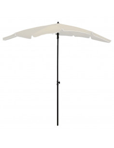 Ombrellone da Giardino con Palo 200x130 cm Sabbia 2