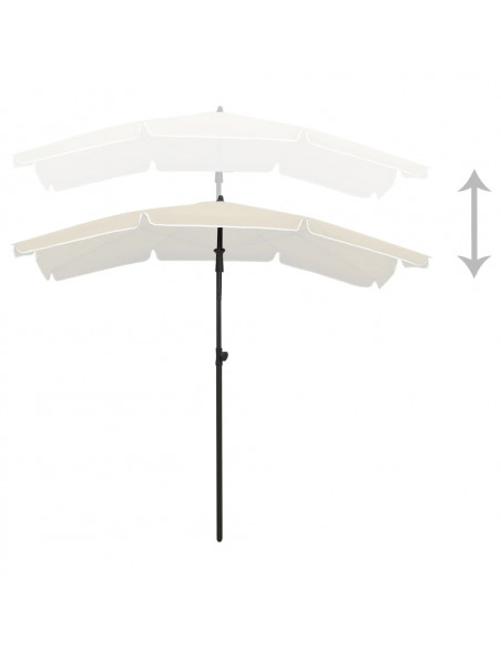 Ombrellone da Giardino con Palo 200x130 cm Sabbia