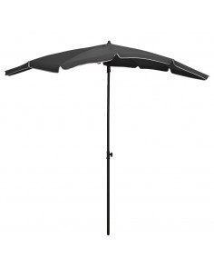 Ombrellone da Giardino con Palo 200x130 cm Antracite 2