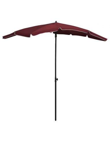 Ombrellone da Giardino con Palo 200x130 cm Rosso Bordò