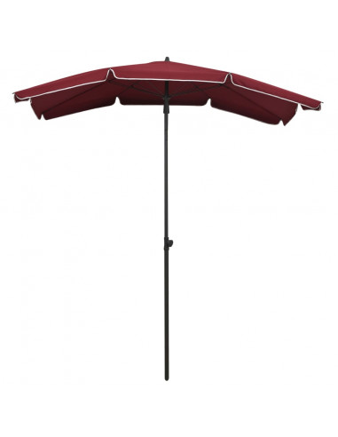Ombrellone da Giardino con Palo 200x130 cm Rosso Bordò