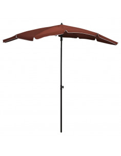 Ombrellone da Giardino con Palo 200x130 cm Terracotta 2