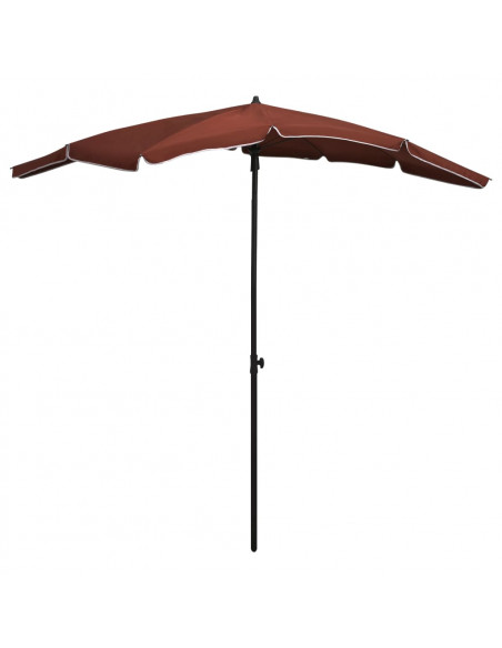 Ombrellone da Giardino con Palo 200x130 cm Terracotta
