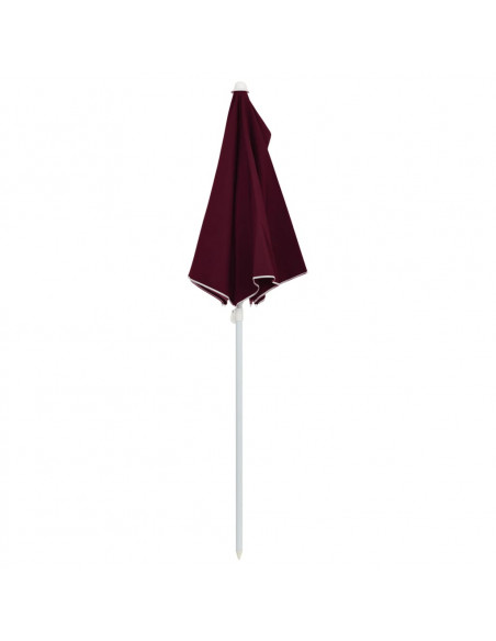 Ombrellone Semicircolare da Giardino con Palo 180x90 cm Bordò
