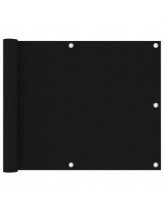 Paravento da Balcone Nero 75x400 cm in Tessuto Oxford 2