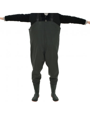 Pantaloni Impermeabili con Stivali Verdi Taglia 45