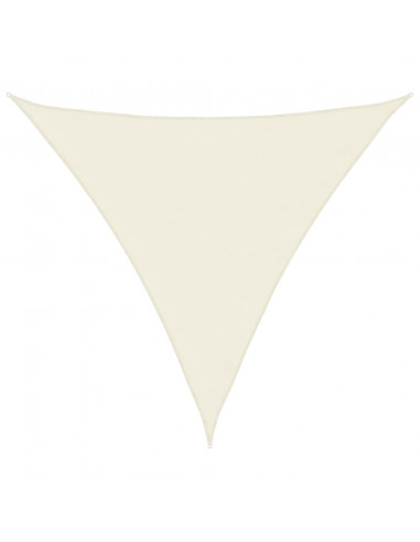 Parasole a Vela Oxford Triangolare 4,5x4,5x4,5 m Crema