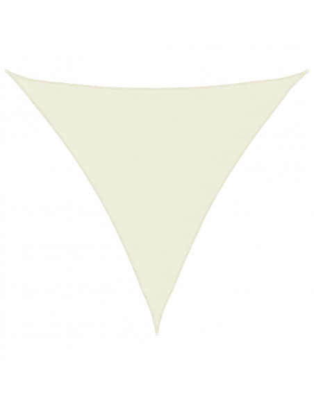 Parasole a Vela Oxford Triangolare 4,5x4,5x4,5 m Crema
