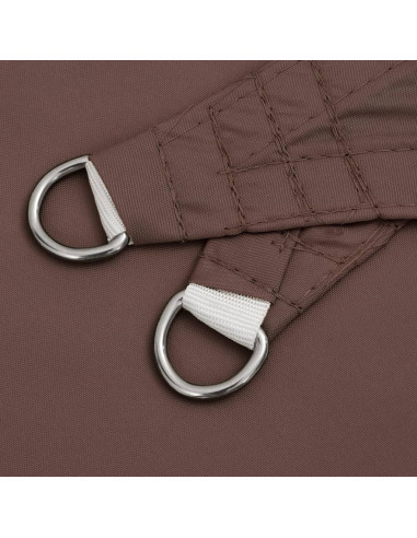 Parasole a Vela Oxford Triangolare 3,5x3,5x4,9 m Marrone