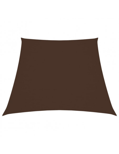Parasole a Vela in Tela Oxford a Trapezio 3/4x3 m Marrone