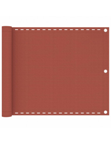 Paravento da Balcone Terracotta 75x500 cm in HDPE