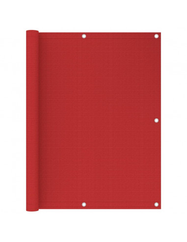 Paravento da Balcone Rosso 120x500 cm in HDPE