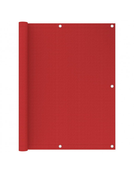 Paravento da Balcone Rosso 120x500 cm in HDPE
