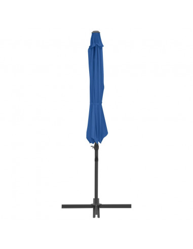Ombrellone a Sbalzo con Palo in Acciaio 300 cm Azzurro