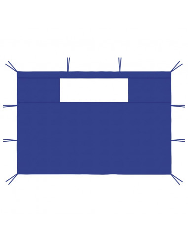Pareti con Finestre per Gazebo 2 pz Blu