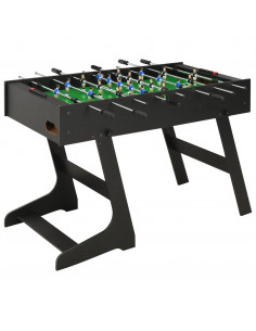 Calcio Balilla Pieghevole 121x61x80 cm Nero 2