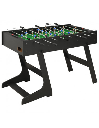 Calcio Balilla Pieghevole 121x61x80 cm Nero