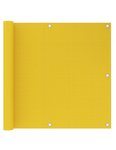 Schermo Frangivista per Balcone Giallo 90x500 cm in HDPE