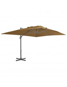 Ombrellone a Sbalzo Palo in Alluminio 400x300 cm Grigio Talpa 2