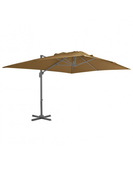 Ombrellone a Sbalzo Palo in Alluminio 400x300 cm Grigio Talpa