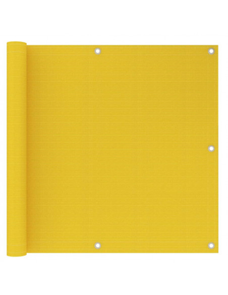 Schermo Frangivista per Balcone Giallo 90x300 cm in HDPE